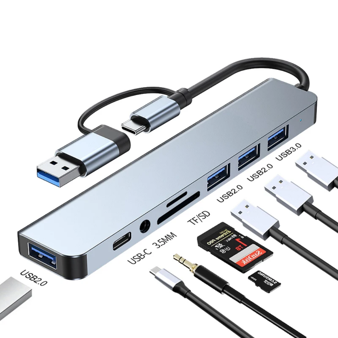 JustLink 8 en 1 USB3.0 C Station d'accueil Smart